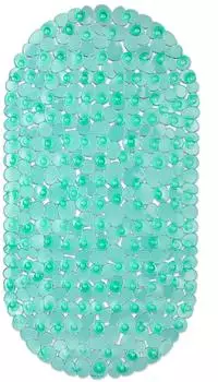Relaxdays Badewannenmatte Steinoptik, rutschfest, grün, 68x35,5cm (10034472_53)