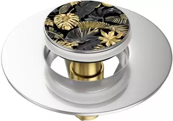 Sanilo Pop-Up Waschbeckenst&ouml;psel "Golden Leaves", gold, rund