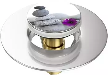 Sanilo Pop-Up Waschbeckenst&ouml;psel "Energy Stones", grau, rund