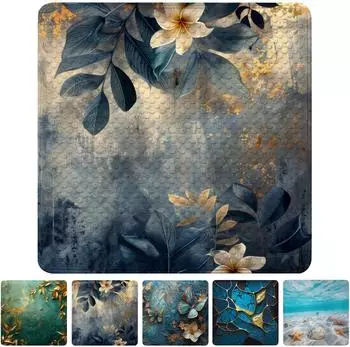Sanilo Duschmatte Lilybud, Kunststoff PVC, quadratisch, 53x53cm (Lilybud)