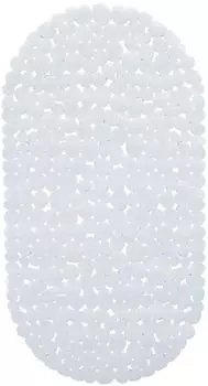 Relaxdays Badewannenmatte Steinoptik, rutschfest, 36x68cm, wei&szlig; (10029453_49)