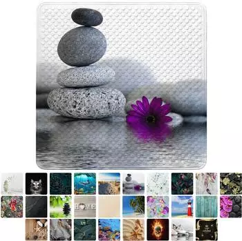 Sanilo Badematte &bdquo;Energy Stones" quadratisch, grau, 53x53cm