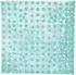 Relaxdays Duschmatte Steinoptik, PVC, quadratisch 53x53cm, türkis