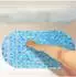Relaxdays Badewannenmatte Steinoptik, 68x35,5cm, blau (10034472_45)