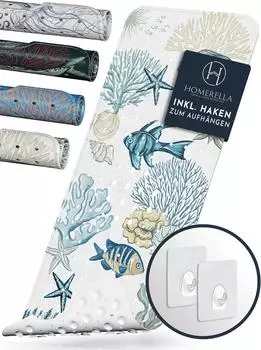Homerella Badewannenmatte rutschfest Kinder 100x40cm (BWM 100x40_Neutrals reef)