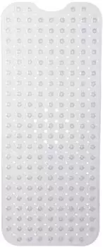 Relaxdays Badewannenmatte XXL mit Saugnäpfen, PVC, transparent, 97x39cm (10029455_50)