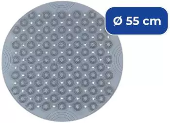 Maximex Duschmatte mit Massagenoppen, grau, Ø55cm (9939990500)