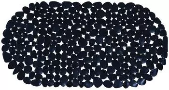 MSV Badewanneneinlage PVC Kieselsteine 35x68cm schwarz (140882)