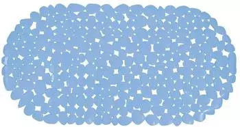 MSV Badewannenmatte PVC Kieselsteine 68x35cm hellblau (1450/140879)