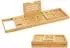 Relaxdays Badewannenablage Bambus, ausziehbar 70-105cm, klappbar