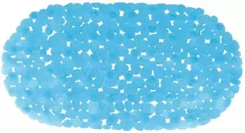 MSV Wanneneinlage Pebble PVC 35x68cm blau transparent (140177)