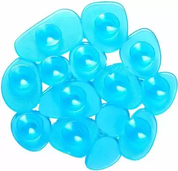 MSV Galets Anti-Rutsch-Sticker PVC 12,2x13cm transparent blau, 4er-Set (141209)