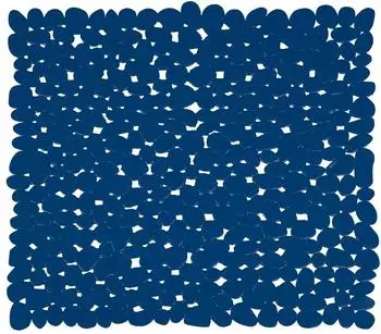 MSV Duschvorleger "Pebbles" PVC rutschfest dunkelblau 53x53cm (140890)