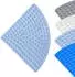 LuxusKollektion Eckduschmatte dreieckig hellblau 70x70cm PVC mit Saugnäpfen
