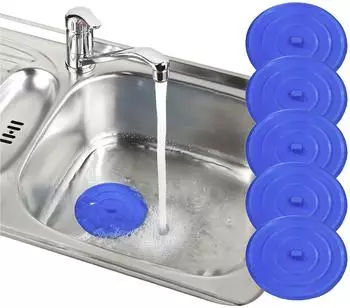 Maximex Universal Abfluss-St&ouml;psel Silikon blau, 5er-Set, &Oslash;11cm (88573415-0)