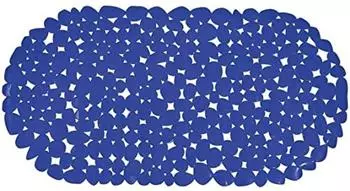 MSV Badematte PVC Kieselsteine 99x39cm marineblau (141201)