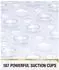LuxusKollektion Badewannenmatte rutschfest, transparent, PVC, 89x40cm