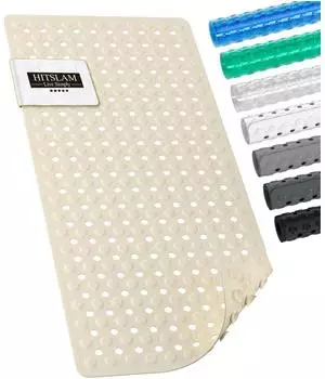 LuxusKollektion Badewannenmatte rutschfest, PVC, sand, 89x40cm