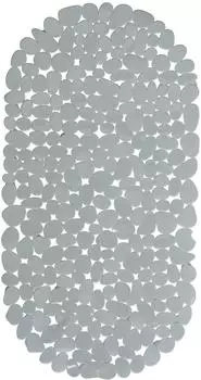 Relaxdays Badewannenmatte Steinoptik mit Saugnäpfen, 66,5x34,5cm, grau (10021751_111)