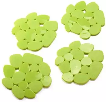 MSV Lisa Badewanneneinlage Antirutsch PVC, grün, 4er-Set (141212)