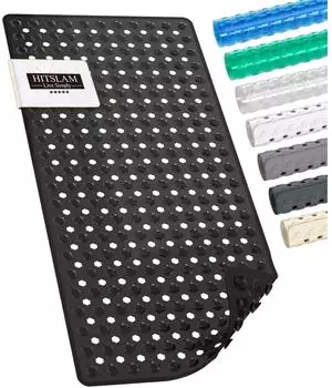 LuxusKollektion Badewannenmatte rutschfest, PVC, schwarz, 89x40cm