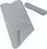 Relaxdays Badewannenmatte, rutschfest, PVC, grau, 97x39cm