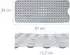 Relaxdays Badewannenmatte, rutschfest, PVC, grau, 97x39cm