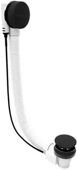 polysan Badewannen-Ablaufgarnitur mit Bowdenzug, 600mm, schwarz matt (71850.21)