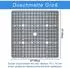 LuxusKollektion Duschmatte rutschfest, PVC, transparent grau, 70x70cm, quadratisch