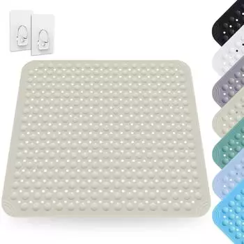 LuxusKollektion Duschmatte rutschfest 80x80cm PVC khaki