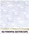 LuxusKollektion Duschmatte rutschfest, transparent, 53x53cm, PVC