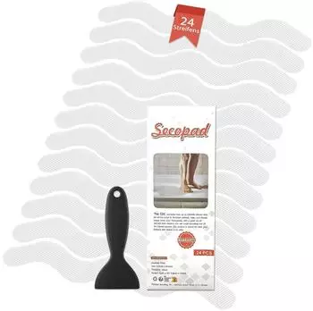 LuxusKollektion Anti-Rutsch-Aufkleber f&uuml;r Badewanne & Dusche, transparent, 24 St&uuml;ck