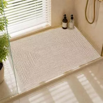 LuxusKollektion Duschmatte rutschfest PVC Luffa 60x90cm mit Ablauflöchern