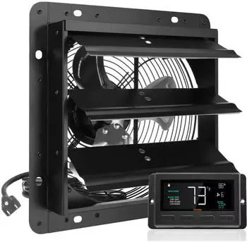 VEVOR Abluftventilator 254mm EC-Motor Temperatur-Feuchtigkeitsregler 1400m&sup3;/h