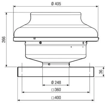 Maico EHD 25/2 EC Radial-Dachventilator 911m&sup3;/h NW250 (0073.0594)