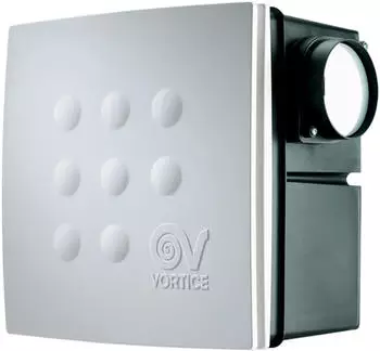 Vortice Quadro Medio Radialventilator Unterputz IPX4 mit Nachlauf (12021)