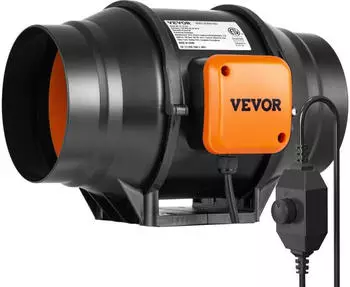 VEVOR Kanalventilator 6" 60W 550m&sup3;/h mit Drehzahlregler
