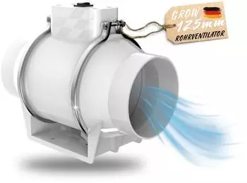 TronicXL Turboventilator Rohrventilator 125mm leise