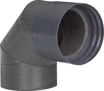 Helios IP-B 125/90 IsoPipe Bogen 90&deg; mit Muffe (9398)