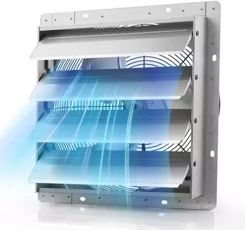 VEVOR Industrie-Wandventilator mit Lamellen 413mm, 72W, 3862m&sup3;/h