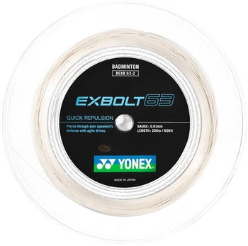 Yonex Exbolt 63 Badmintonsaite weiß 200m Rolle (202-BGXB63-2-011)
