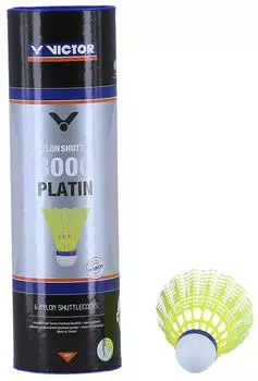 Victor Nylon Shuttle 3000 Platin (mittel, gelb, 6 Stück)