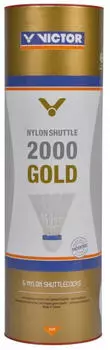 Victor Nylon Shuttle 2000 Gold (langsam, weiß, 6 Stück)