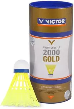 Victor Nylon Shuttle 2000 Gold (mittel, gelb, 3 Stück)