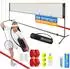 Kesser Badminton- & Tennisnetz, höhenverstellbar, 300/400/500cm, mit Gestell & Transporttasche