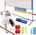 Kesser Badminton- & Tennisnetz Set, höhenverstellbar (300/400/500cm)