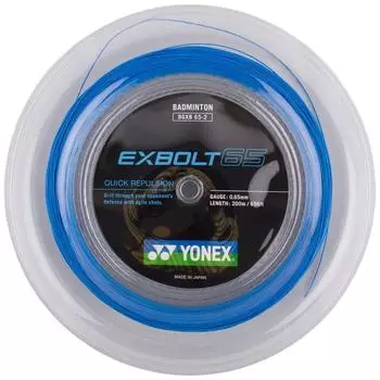 Yonex Exbolt 65 Badmintonsaite blau 200m Rolle (0,65mm)