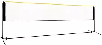 vidaXL Badmintonnetz verstellbar 500x103x94-158cm, Stahlrahmen, PE-Netz