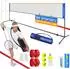 Kesser Badminton- & Tennisnetz Set, höhenverstellbar (107/120/155cm), Indoor & Outdoor