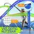 Kesser Badminton- & Tennisnetz Set, höhenverstellbar (107/120/155cm), Indoor & Outdoor